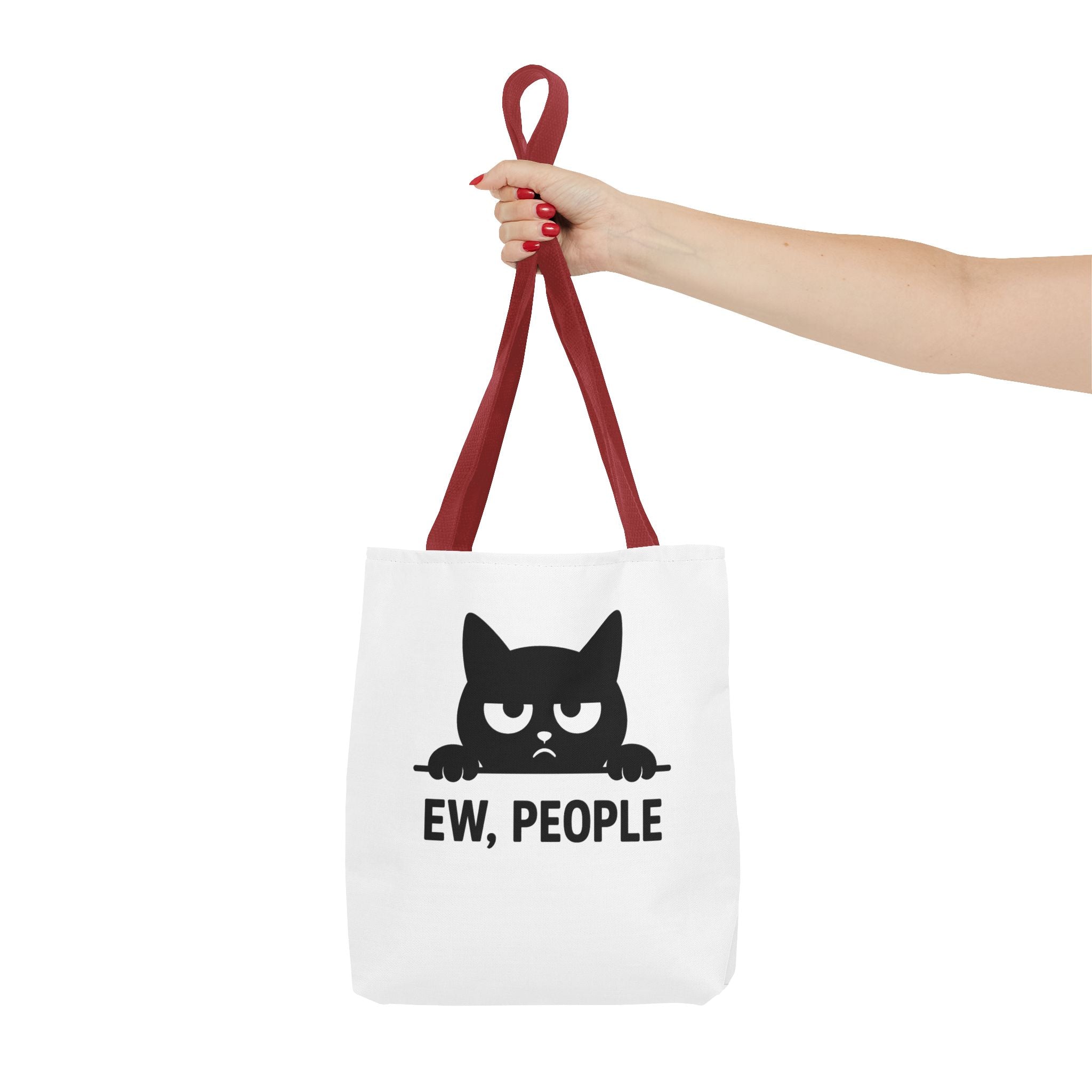 Black Cat Tote Bag - "Ew, People"