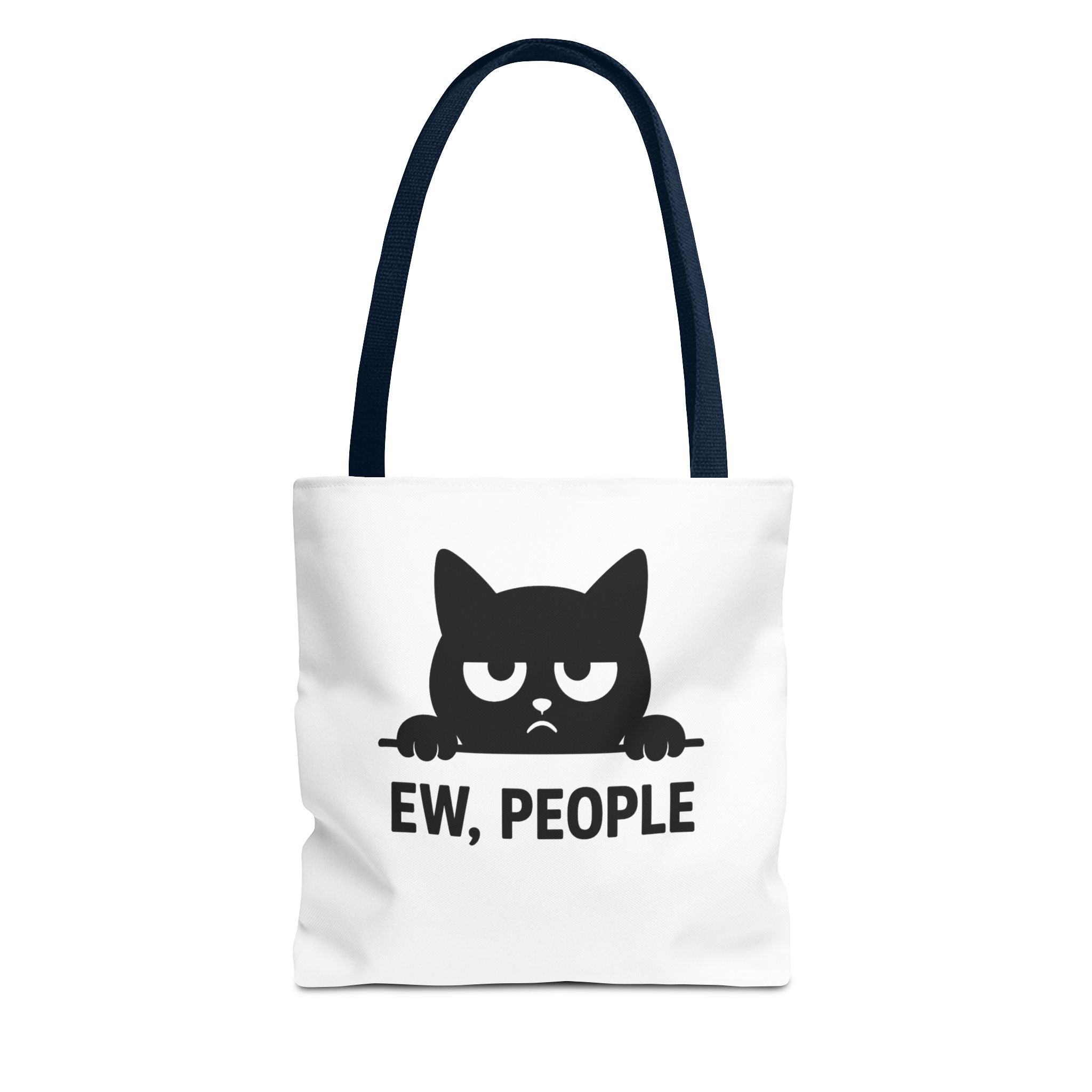 Black Cat Tote Bag - "Ew, People"