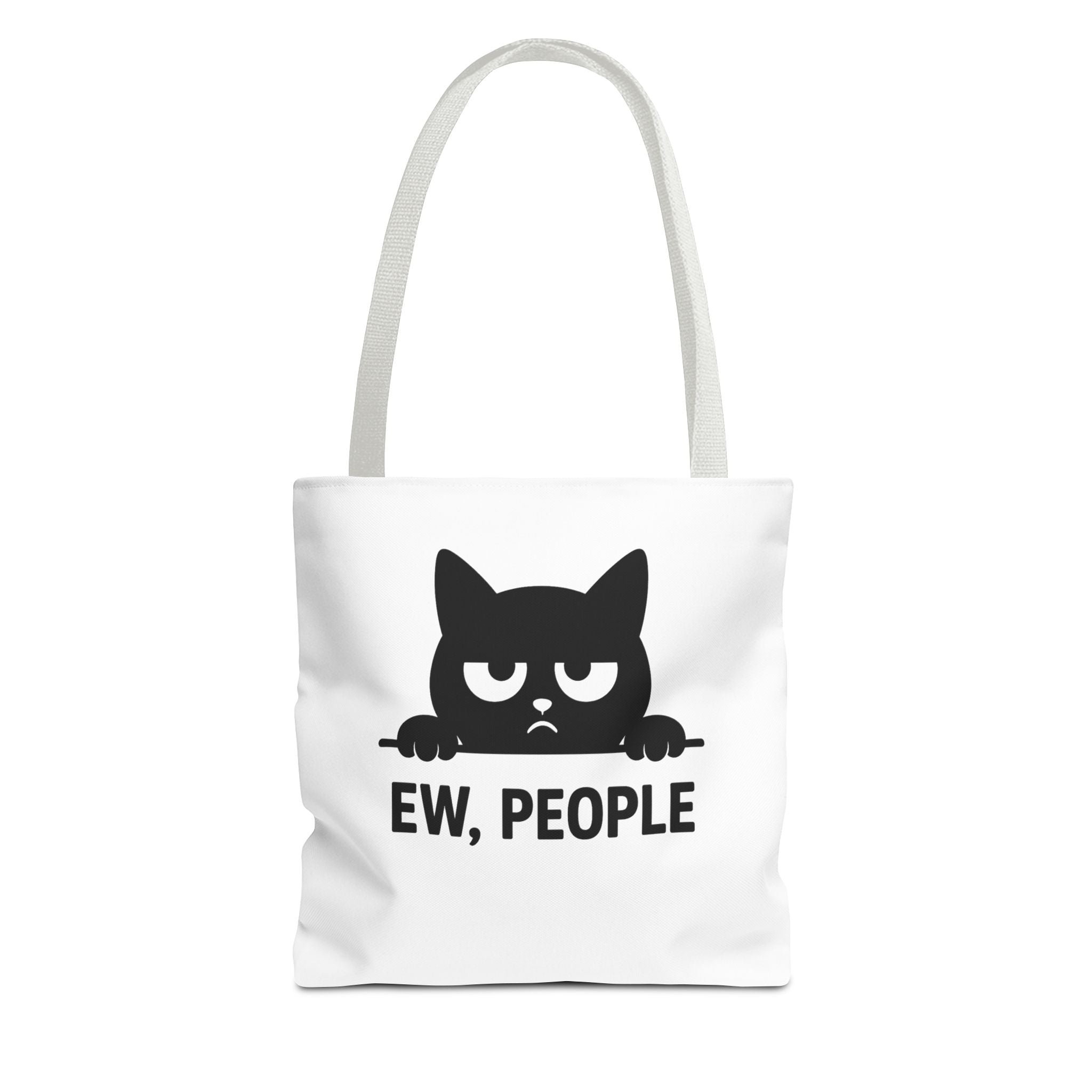Black Cat Tote Bag - "Ew, People"