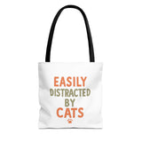 Easily Distracted by Cats Tote Bag