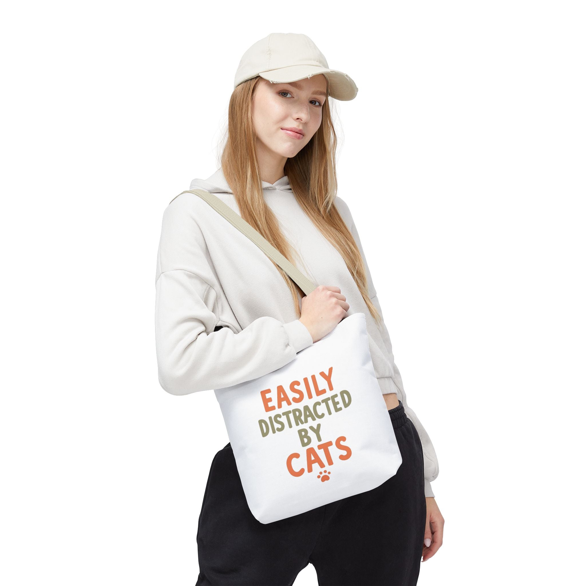 Easily Distracted by Cats Tote Bag