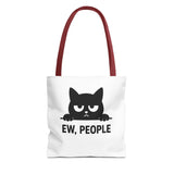 Black Cat Tote Bag - "Ew, People"