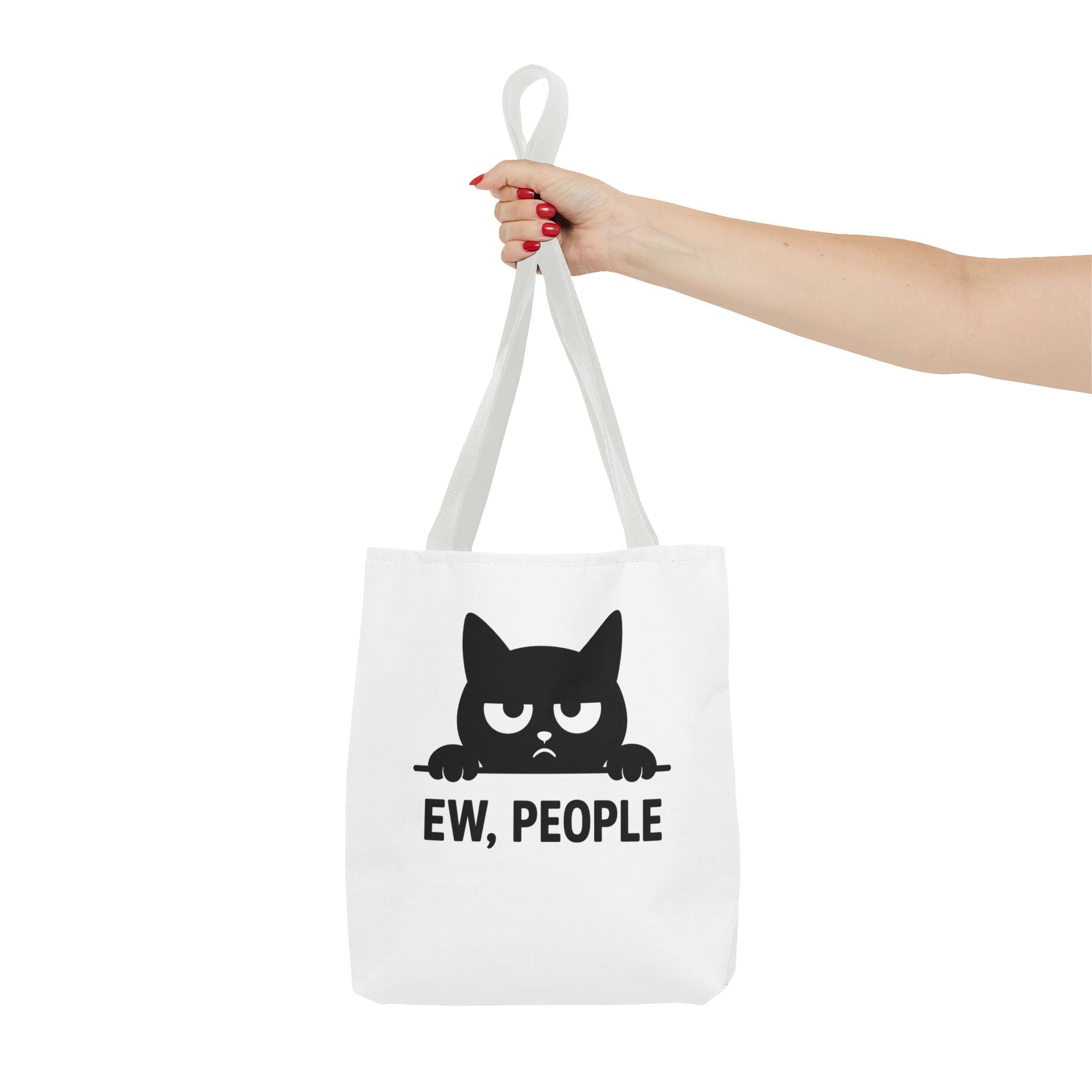 Black Cat Tote Bag - "Ew, People"